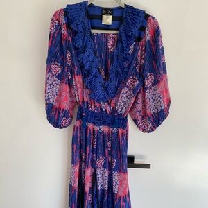 DIANE FREIS Original Vintage Georgette Poly Dress